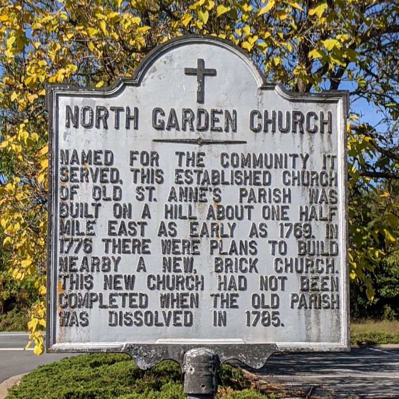 North Garden Church Marker image. Click for full size.