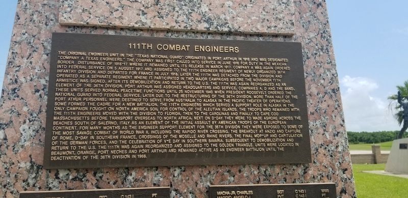 111th Combat Engineers Marker image. Click for full size.