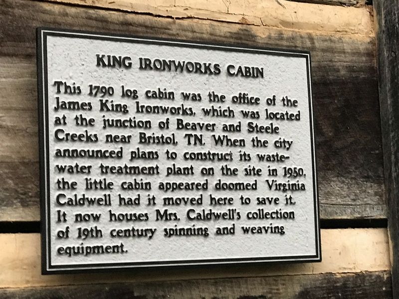 King Ironworks Cabin Marker image. Click for full size.