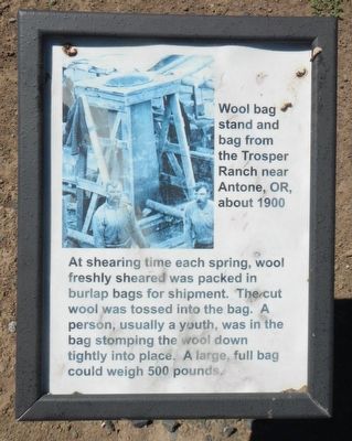 Wool Bag Stand Marker image. Click for full size.
