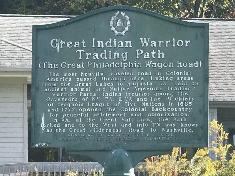 Great Indian Warrior Trading Path Marker image. Click for full size.