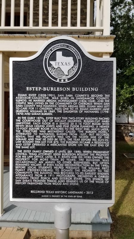 Estep-Burleson Building Marker image. Click for full size.
