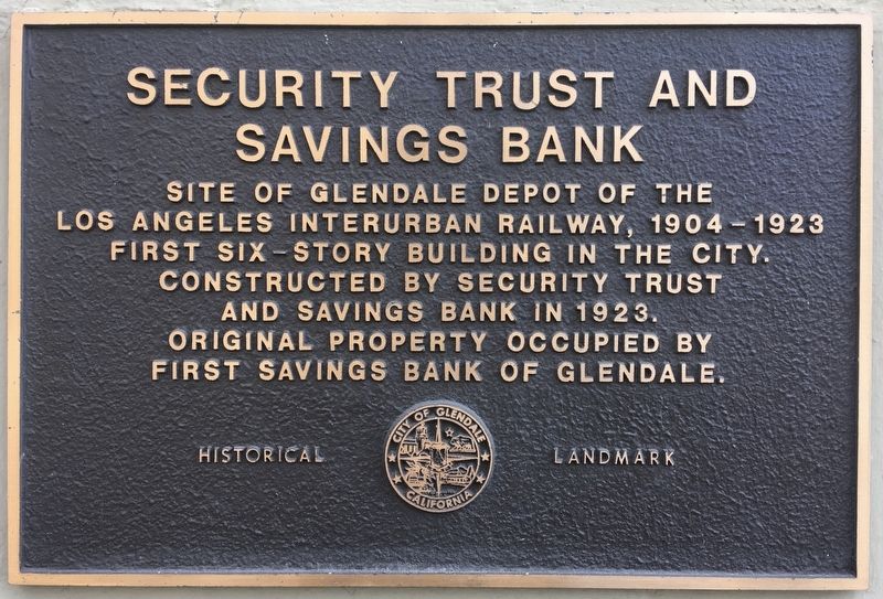 Security Trust and Savings Bank Marker. Click for full size. Security Trust and Savings Bank Marker image. Click for full size.