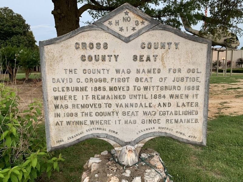 Cross County Marker image. Click for full size.