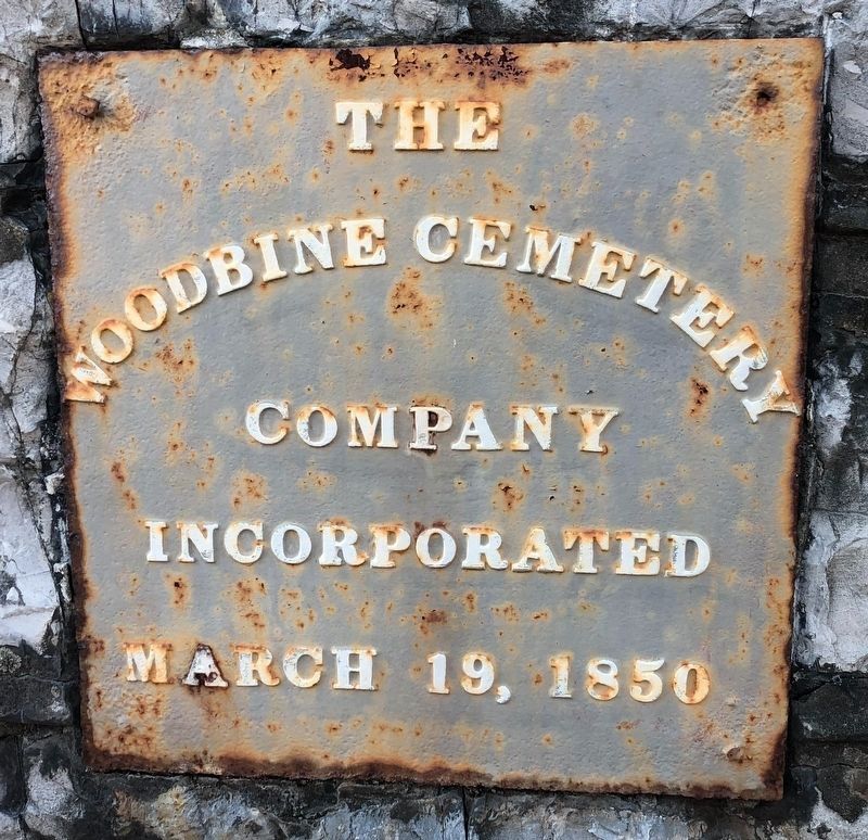 The Woodbine Cemetery Marker image. Click for full size.