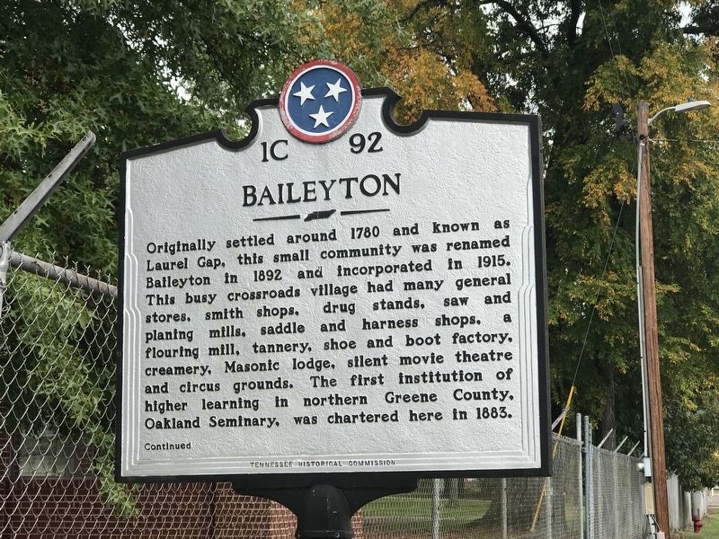Baileyton Marker image. Click for full size.