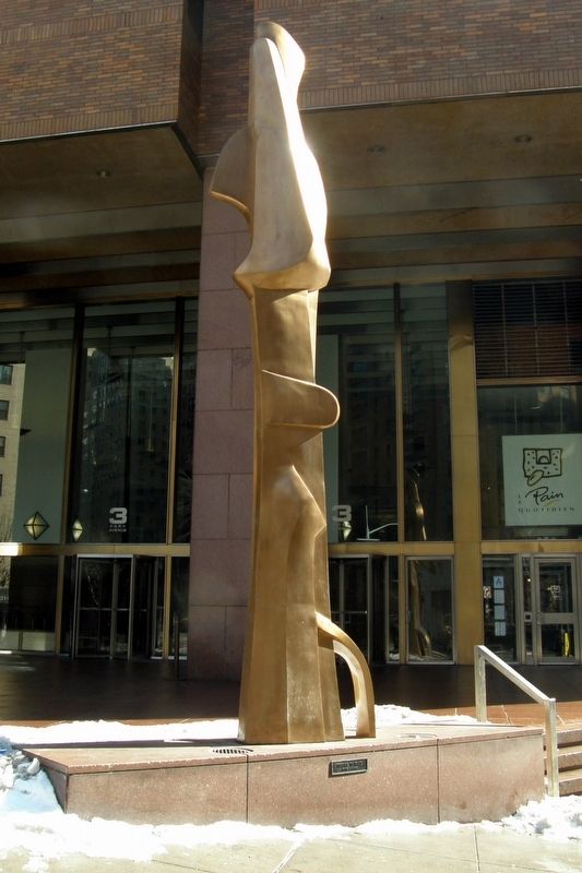 "Obelisk to Peace" at the 3 Park Avenue main entrance. image. Click for full size.