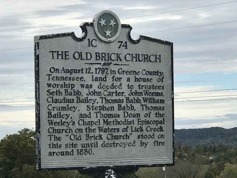 The Old Brick Church Marker image. Click for full size.
