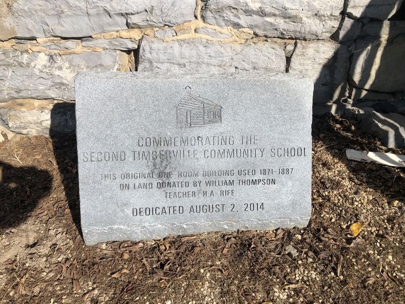 Commemorating the Second Timberville Community School Marker image. Click for full size.