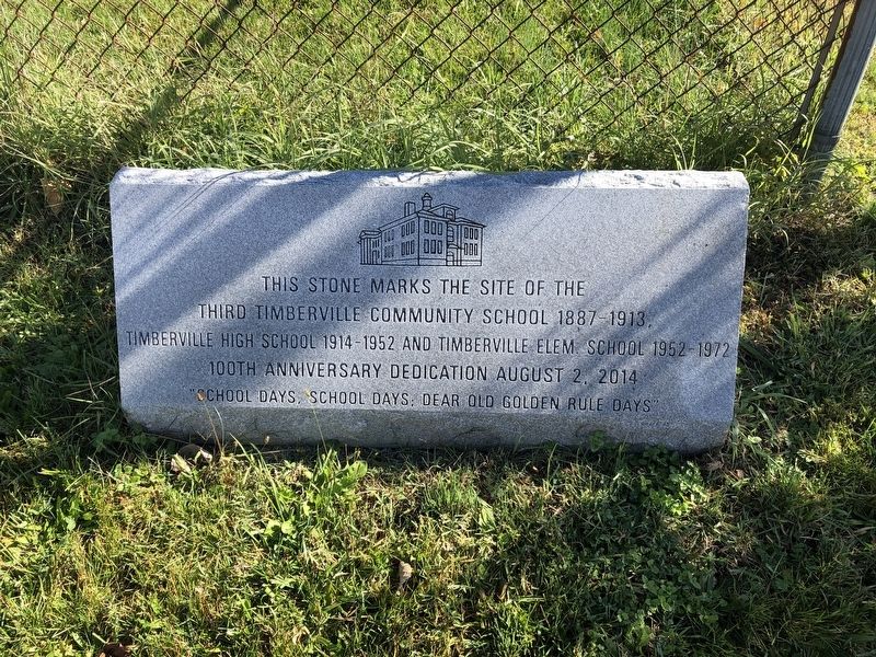 Third Timberville Community School Marker image. Click for full size.