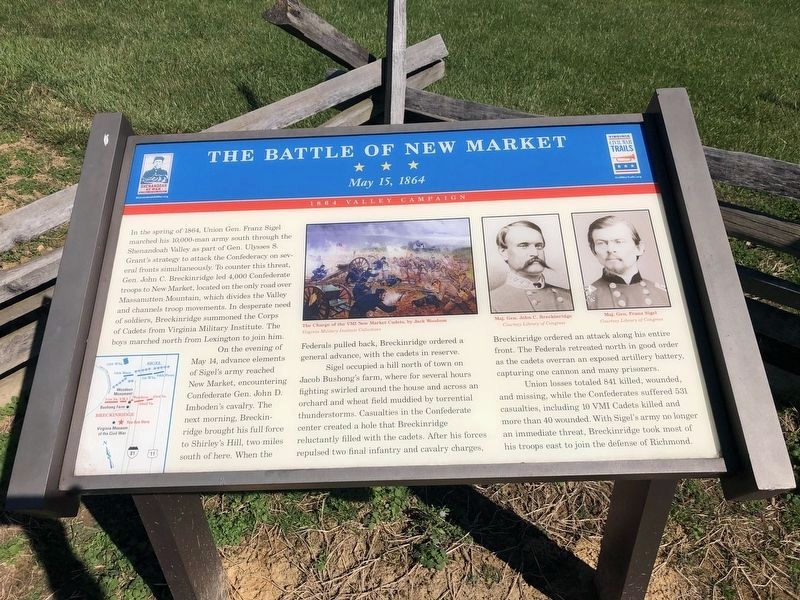 The Battle of New Market Marker image. Click for full size.