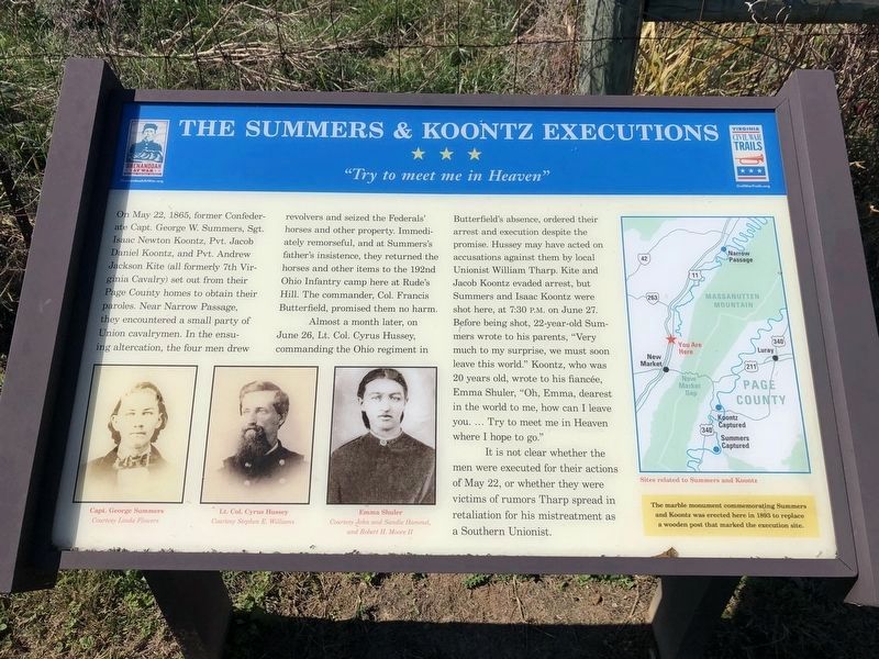 The Summers & Koontz Executions Marker image. Click for full size.