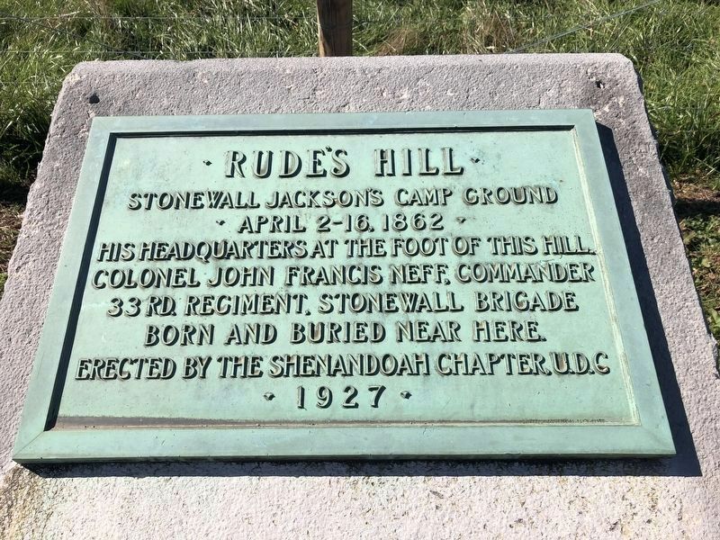Rude’s Hill Marker image. Click for full size.