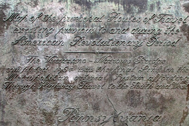 The Verrazano-Narrows Bridge plaque inscription image. Click for full size.