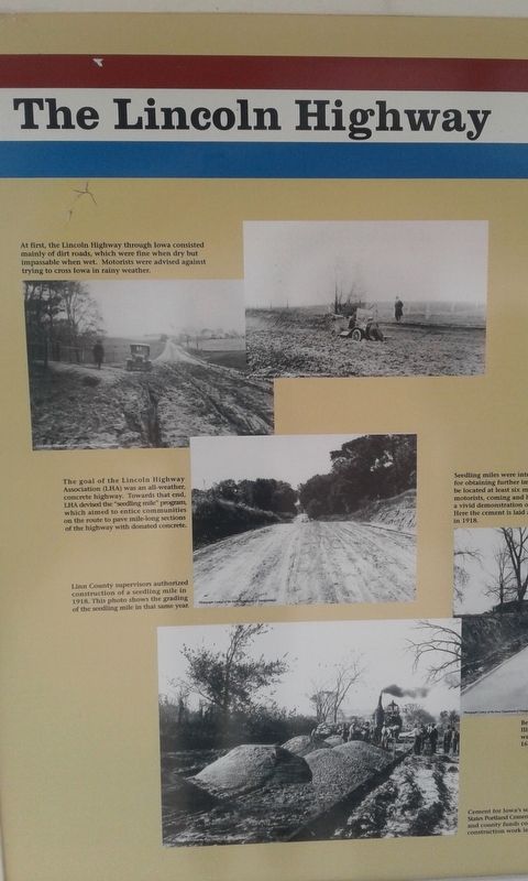 The Lincoln Highway 'Seedling Mile' Marker image. Click for full size.