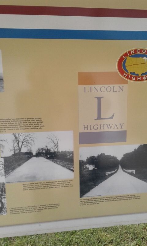 The Lincoln Highway 'Seedling Mile' Marker image. Click for full size.