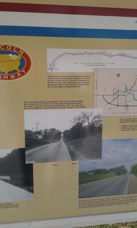 The Lincoln Highway 'Seedling Mile' Marker image. Click for full size.