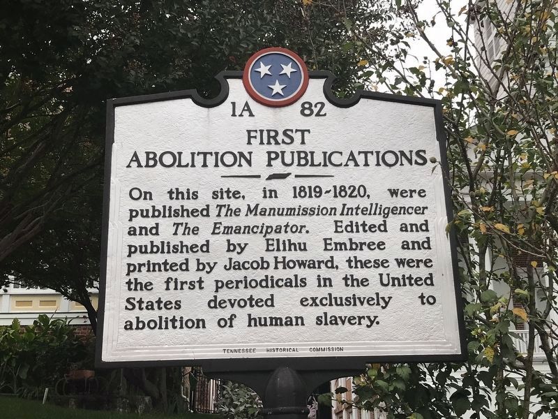 First Abolition Publications Marker (Refurbished) image. Click for full size.