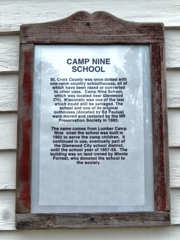 Camp Nine School Marker image. Click for full size.