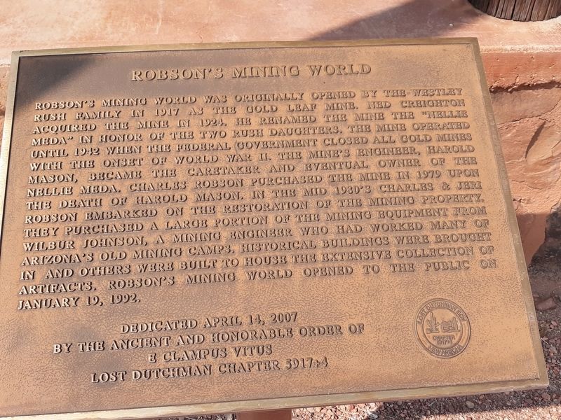 Robson's Mining World Marker image. Click for full size.
