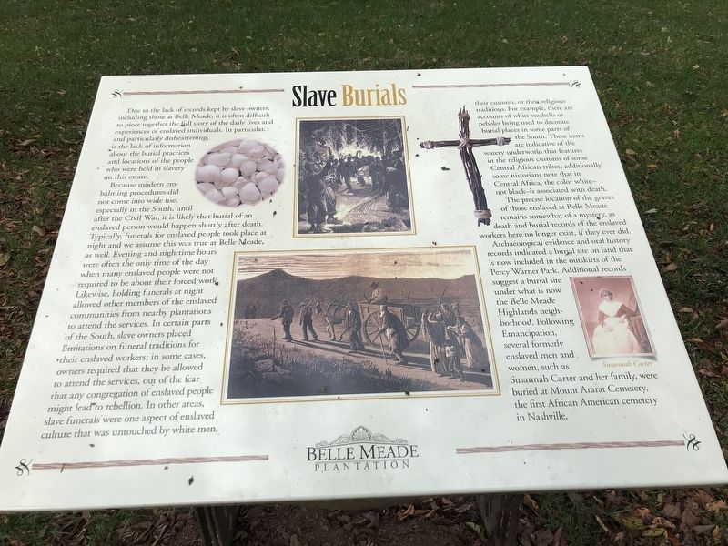 Slave Burials Marker image. Click for full size.