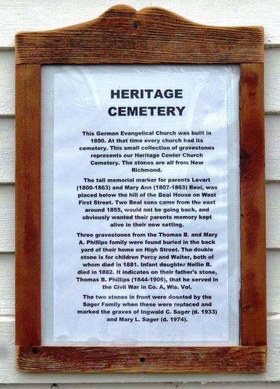Heritage Cemetery Marker image. Click for full size.