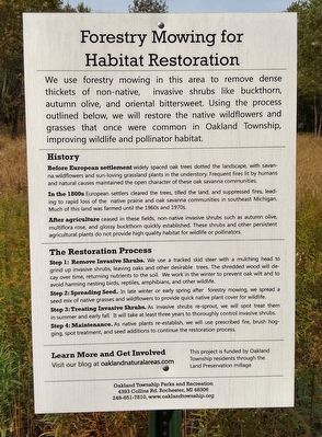 Forestry Mowing for Habitat Restoration Marker image. Click for full size.