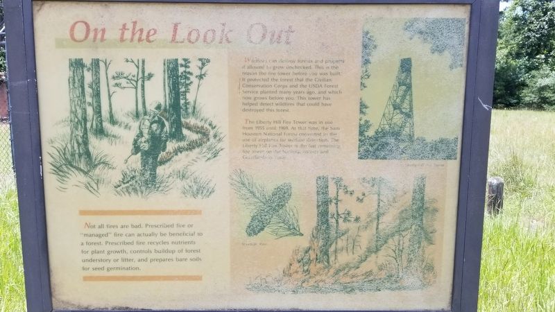 Liberty Hill Fire Tower Marker. Click for full size. Liberty Hill Fire Tower Marker image. Click for full size.