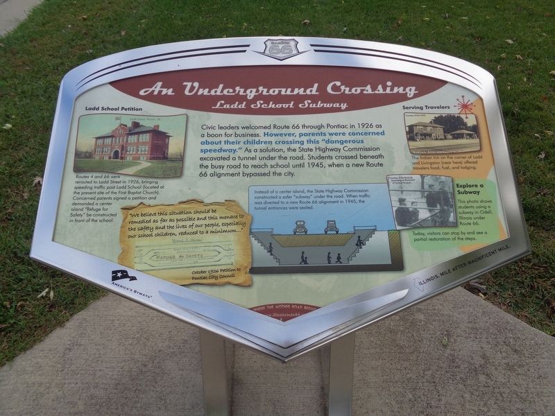 An Underground Crossing Marker. Click for full size. An Underground Crossing Marker image. Click for full size.