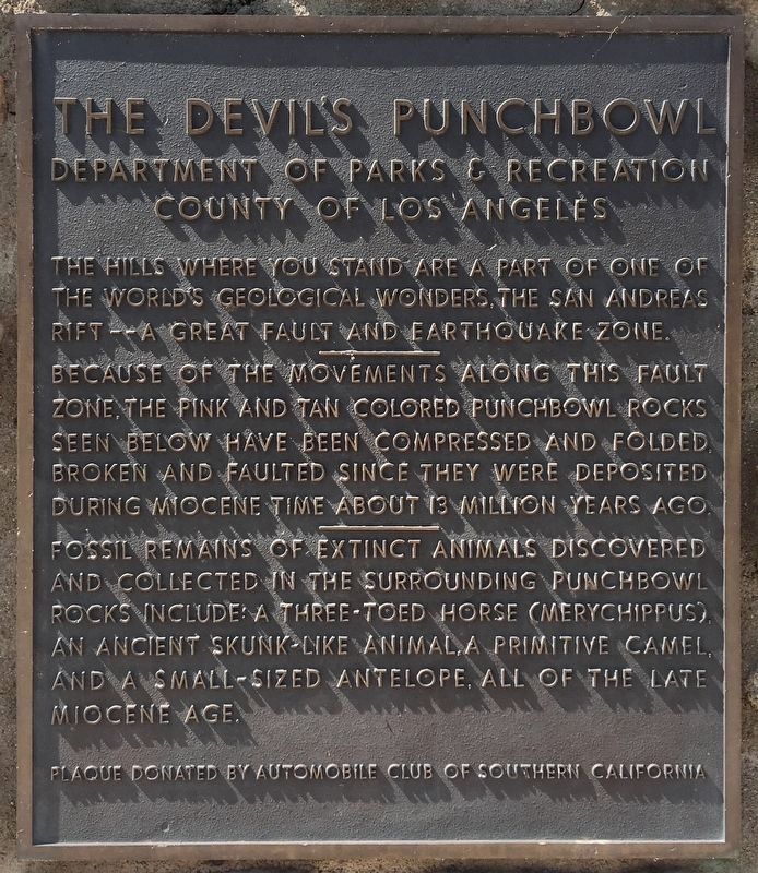 The Devil's Punchbowl Marker image. Click for full size.