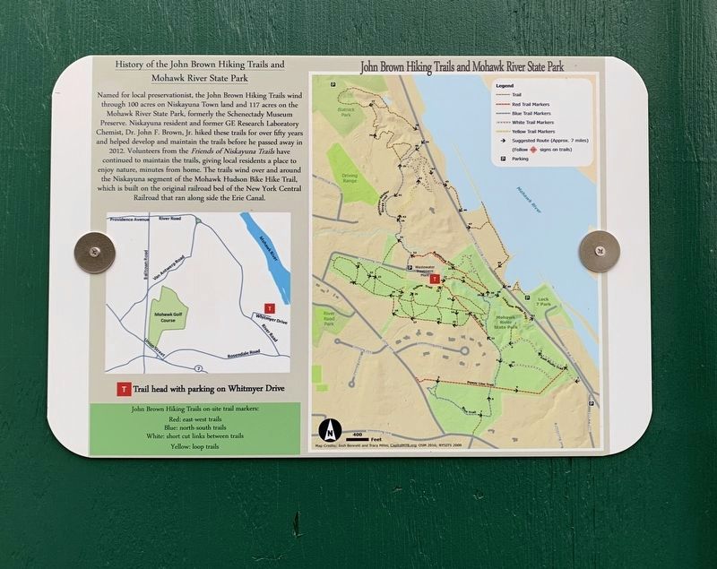 John Brown Hiking Trails and Mohawk River State Park Marker image. Click for full size.