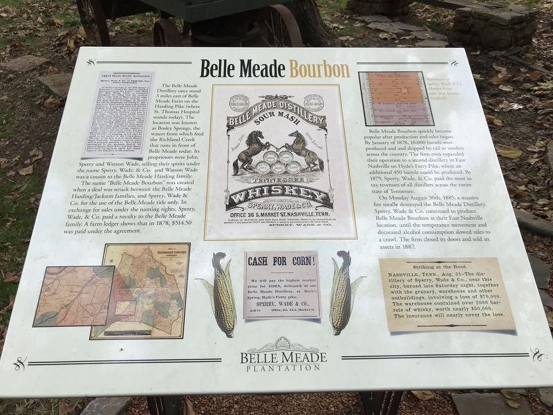 Belle Meade Bourbon Marker image. Click for full size.