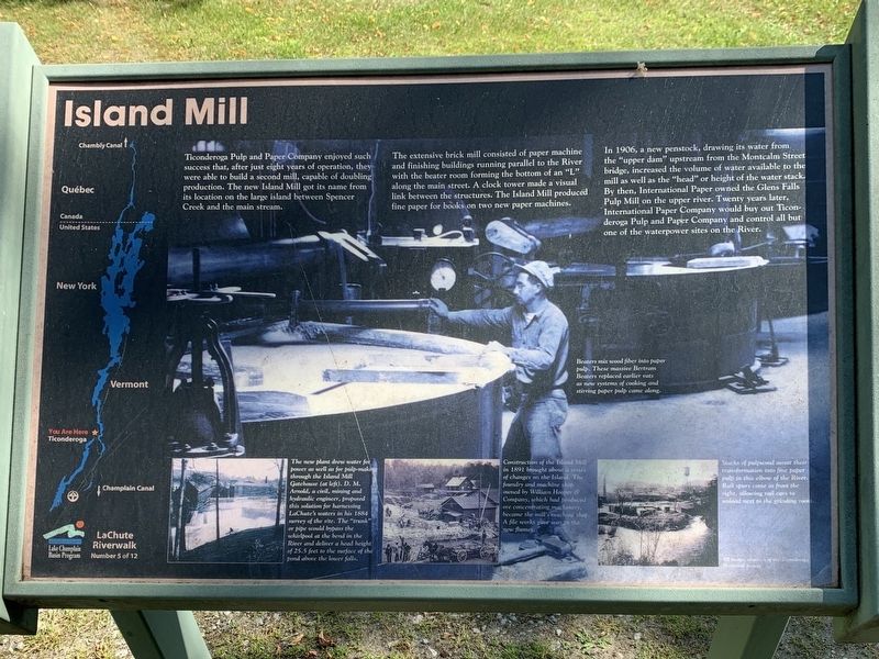 Island Mill Marker image. Click for full size.
