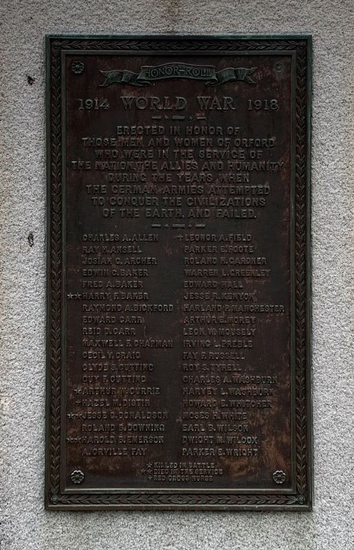 Orford World War Memorial image. Click for full size.