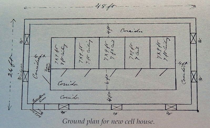 Marker detail: Ground Plan for New Cell House image. Click for full size.