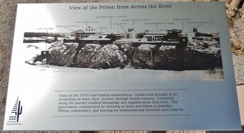 View of the Prison from Across the River Marker image. Click for full size.