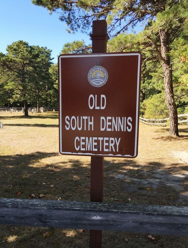 Old South Dennis Cemetery Sign image. Click for full size.