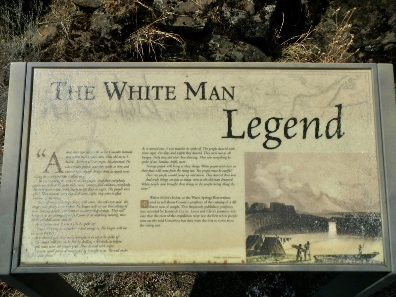 The White Man Legend Marker image. Click for full size.