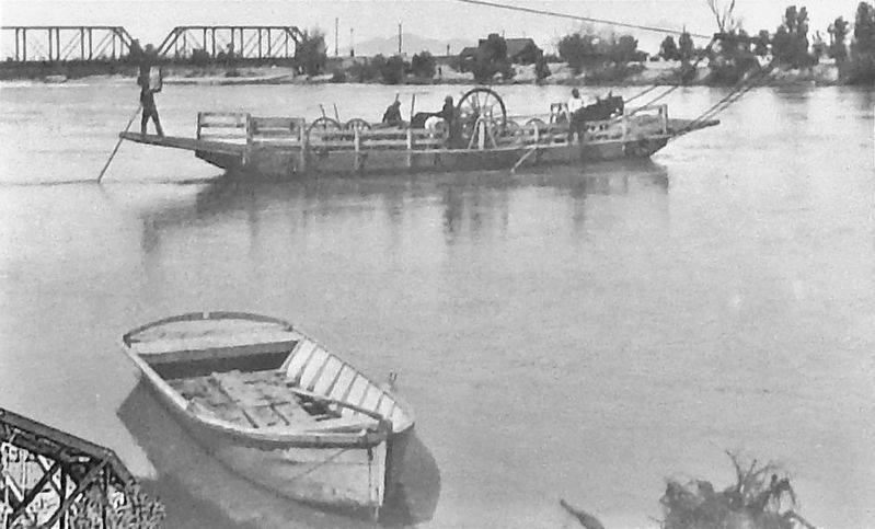Marker detail: Ferry transport along the Colorado River image. Click for full size.