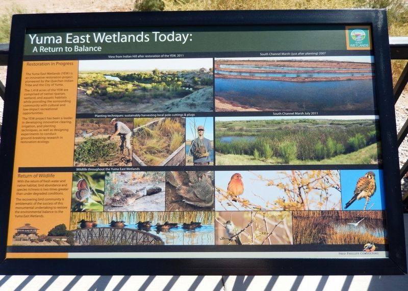 Yuma East Wetlands Today Marker image. Click for full size.
