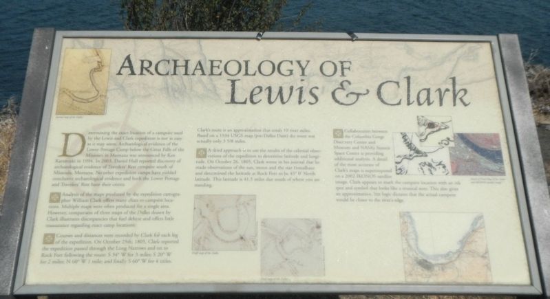 Archaeology of Lewis & Clark Marker image. Click for full size.