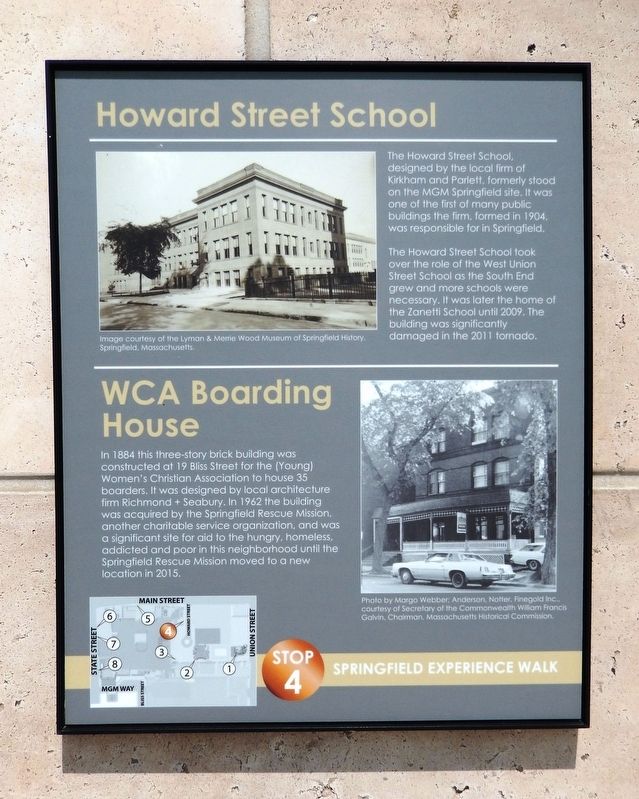 Howard Street School / WCA Boarding House Marker image. Click for full size.