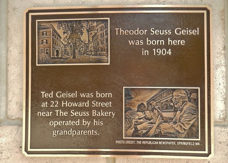 Theodore Seuss Geisel Was Born Here in 1904 Marker image. Click for full size.