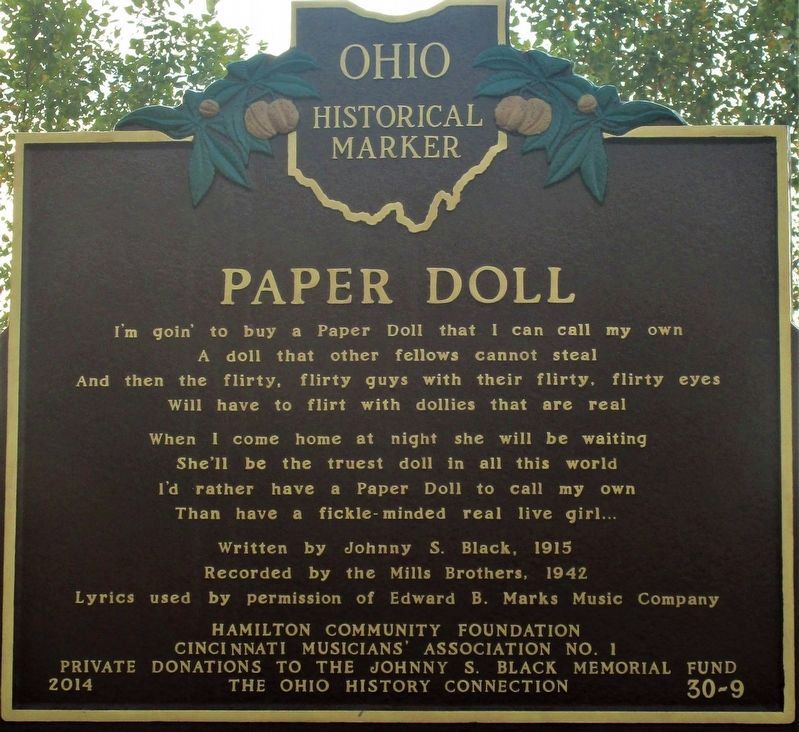 Paper Doll side of marker image. Click for full size.