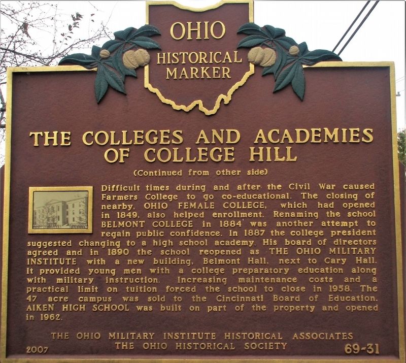 The Colleges and Academies of College Hill Marker image. Click for full size.