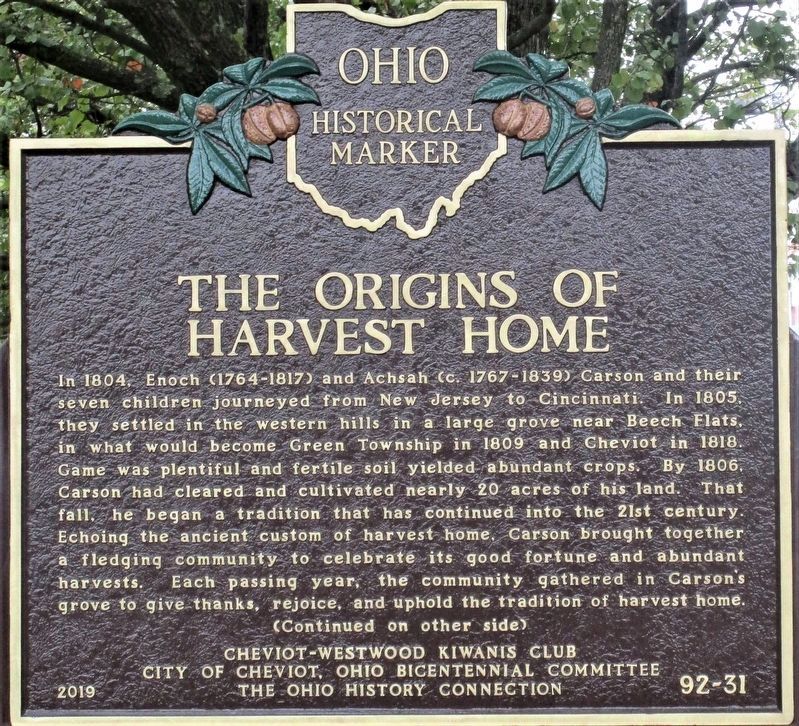 The Origins of Harvest Home Marker image. Click for full size.