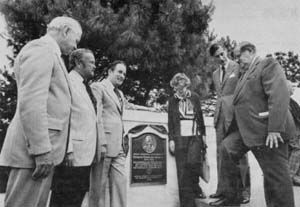 Unveiling the Othmar Hermann Ammann plaque image. Click for full size.