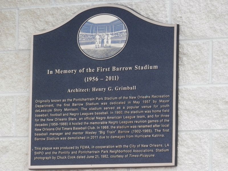 In Memory of the First Barrow Stadium Marker. Click for full size. In Memory of the First Barrow Stadium Marker image. Click for full size.