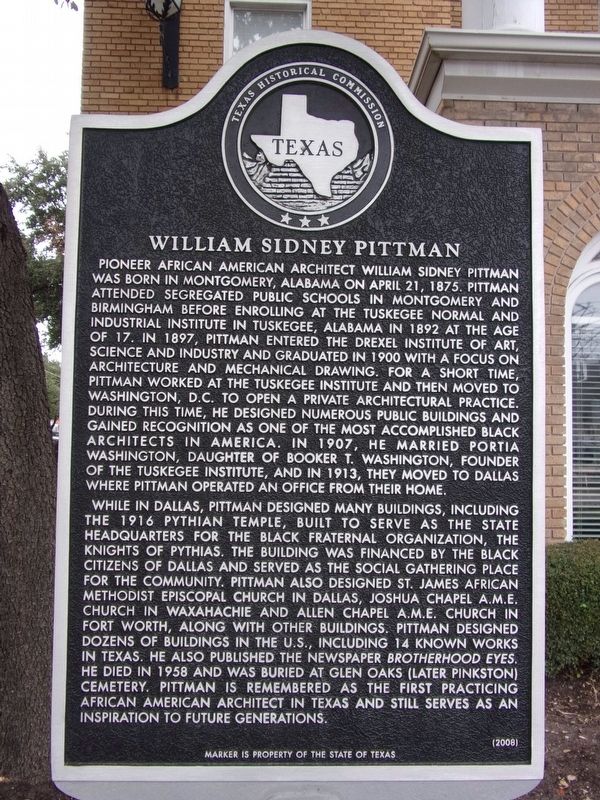 William Sidney Pittman Marker image. Click for full size.