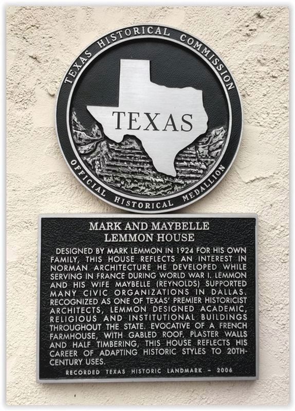 Mark and Maybelle Lemmon House Marker image. Click for full size.